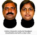 Funny Indian Celebrity Full Face Mesh Mask Abstract Cosplay Party Headgear Outdoor Cycling Balaclava - S7teestore