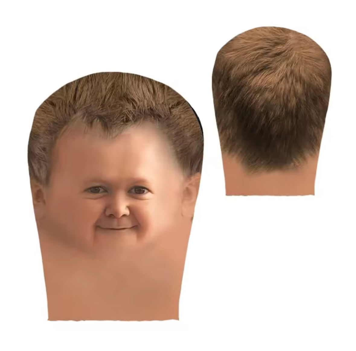 HASBULLAH Realistic Chubby Smiling Boy Full Head Mesh Mask
