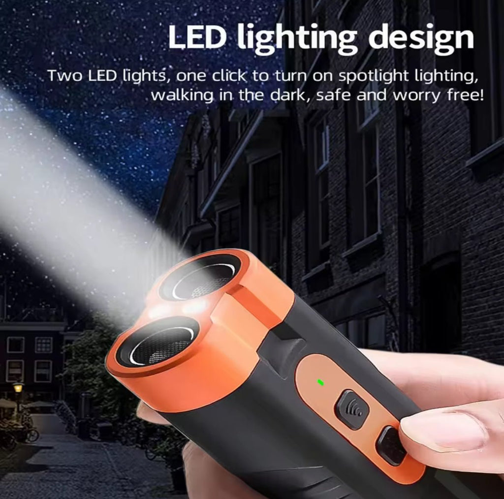 High Power Dual Head Ultrasonic Dog Repeller USB Rechargeable Dog Training Device With LED Flashlight Anti Bark Control - S7teestore