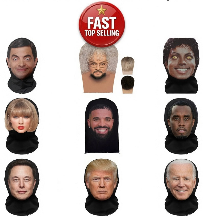 Realistic Celebrity Face Mesh Mask - 80+ Designs Buy 3 Pay for 2 + Free Worldwide Shipping